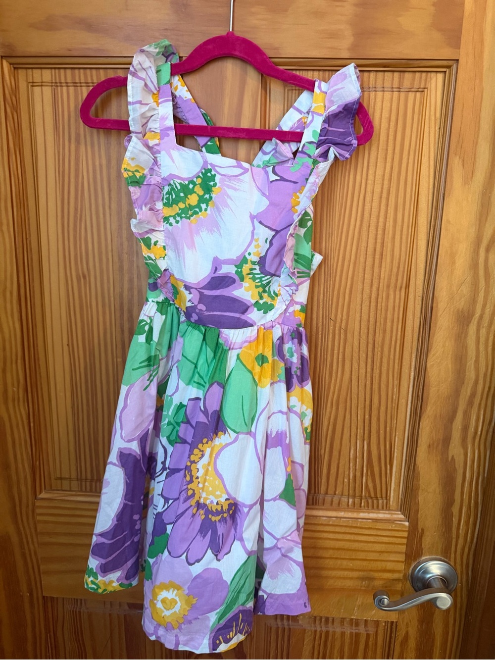 Janie and Jack Purple Floral Ruffle Strap Dress